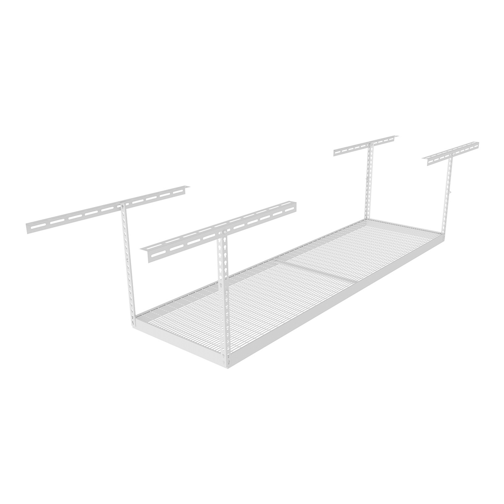 SafeRacks 3' x 8' Overhead Storage Rack with 12-24-Inch Drop (White)-SB-38PK-W-Pack-12-Garage Giant