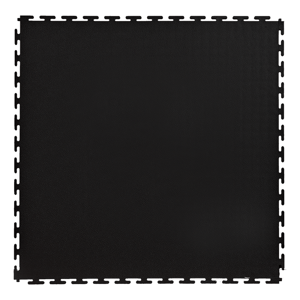 Lock-Tile 7mm Black PVC Smooth Tile (30 Pack)-SM001-30-Garage Giant