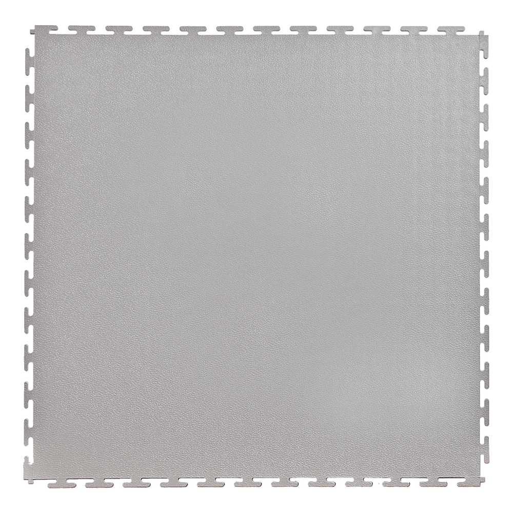 Lock-Tile 7mm Light Grey PVC Smooth Tile (50 Pack)-SM002L-50-Garage Giant
