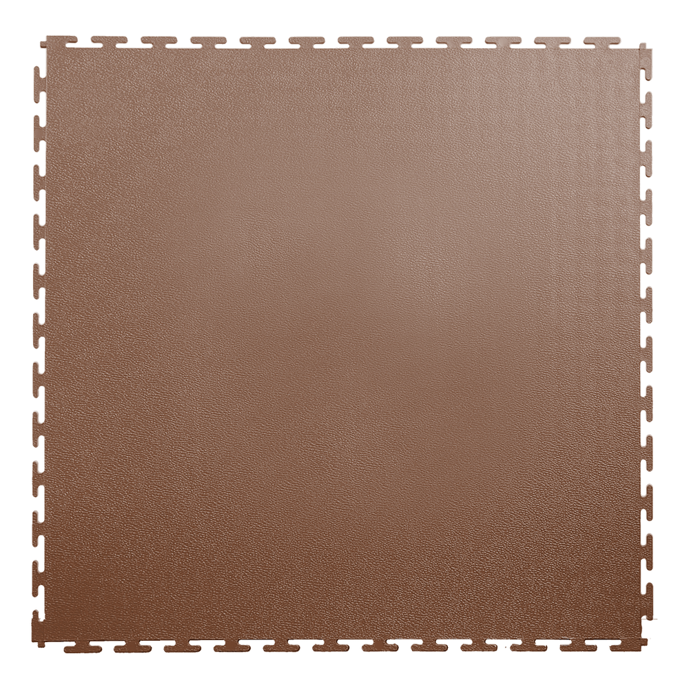 Lock-Tile 7mm Brown PVC Smooth Tile (10 Pack)-SM004-10-Garage Giant