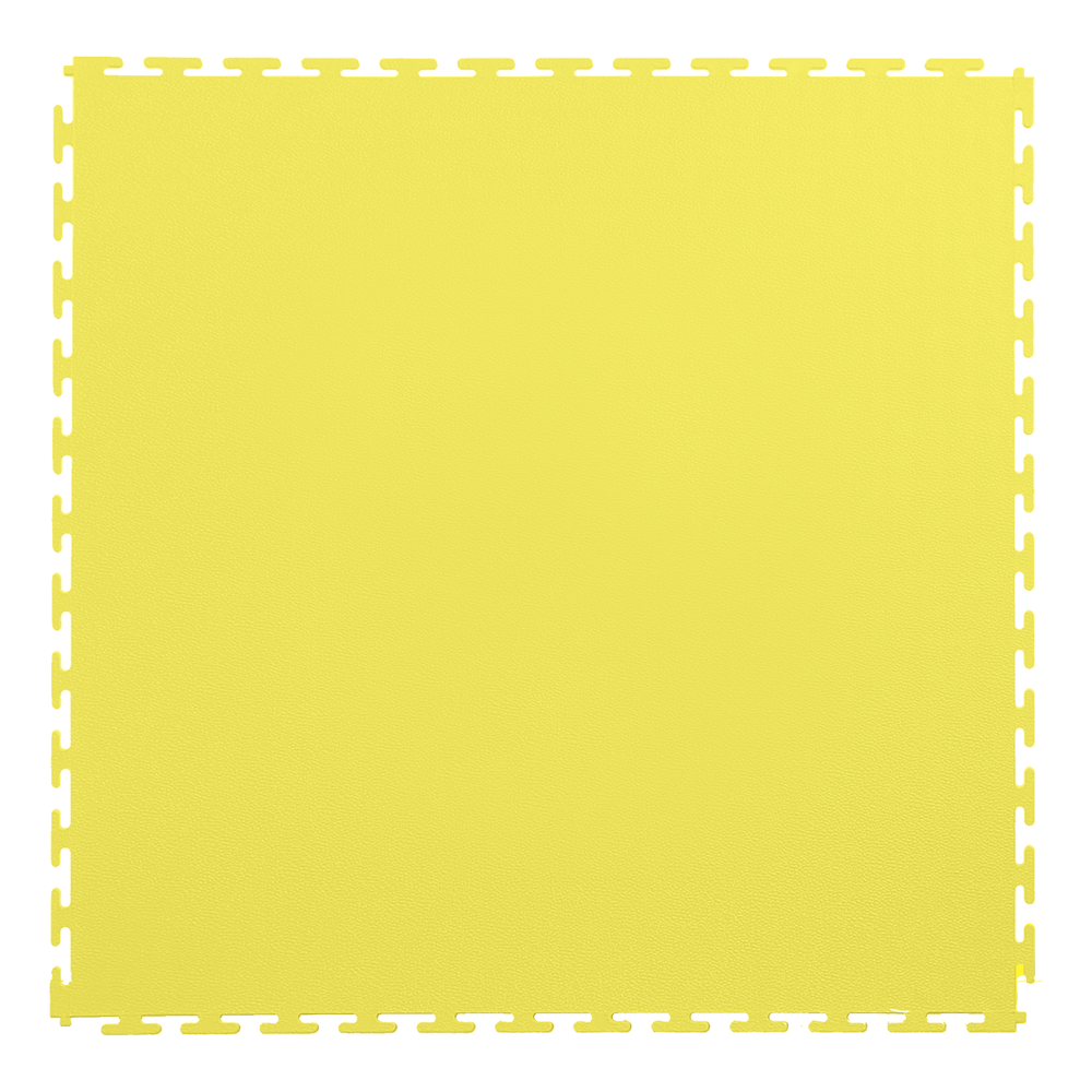 Lock-Tile 7mm Yellow PVC Smooth Tile (50 Pack)-SM007-50-Garage Giant