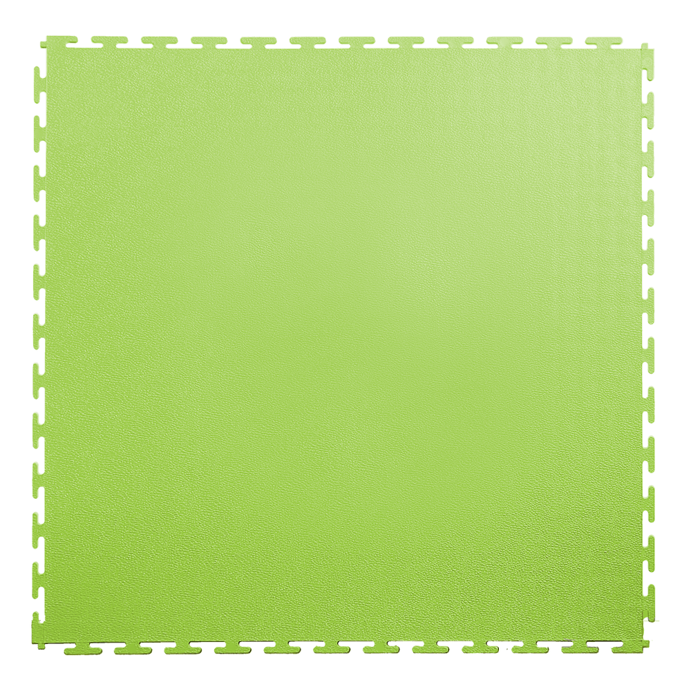 Lock-Tile 7mm Neon Green PVC Smooth Tile (50 Pack)-SM013-50-Garage Giant