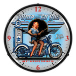 Collectable Sign and Clock Pump N Go Gas Backlit Wall Clock-SM1103303-Garage Giant 