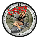 Collectable Sign and Clock Lady Luck Backlit Wall Clock-SM1103309-Garage Giant 