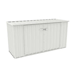 Absco Utility 7.5' x 2.5' Garbage Can Metal Storage Shed - Surfmist 