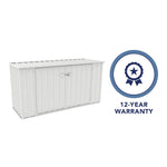 Absco Utility 7.5' x 2.5' Garbage Can Metal Storage Shed - Surfmist 