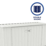 Absco Utility 7.5' x 2.5' Garbage Can Metal Storage Shed - Surfmist 