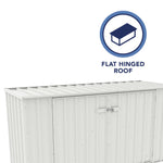 Absco Utility 7.5' x 2.5' Garbage Can Metal Storage Shed - Surfmist 