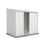 Absco EZI Slider 7' x 5' Metal Storage Shed - Surfmist 