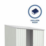 Absco EZI Slider 7' x 5' Metal Storage Shed - Surfmist 