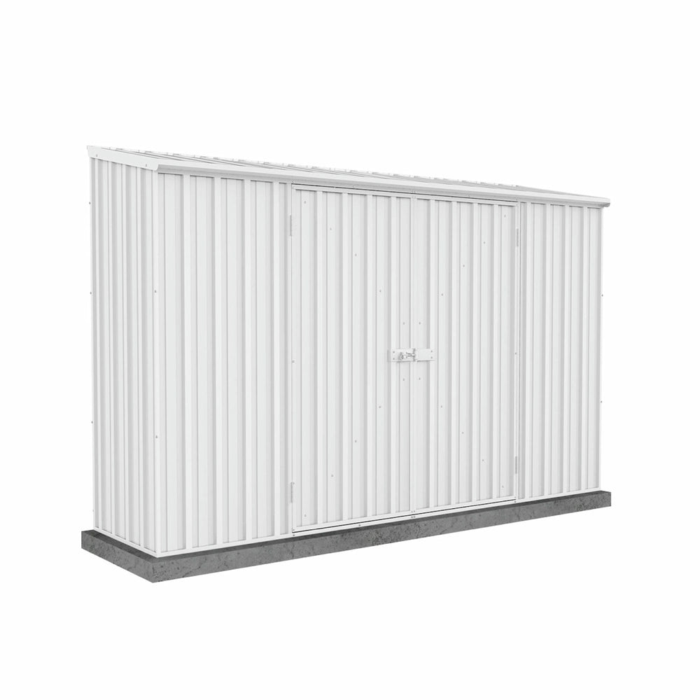 Absco Space Saver 10' x 2.5' Metal Garden Shed - Surfmist