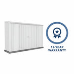 Absco Space Saver 10' x 2.5' Metal Garden Shed - Surfmist 
