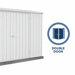 Absco Space Saver 10' x 2.5' Metal Garden Shed - Surfmist 