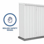 Absco Space Saver 10' x 2.5' Metal Garden Shed - Surfmist 