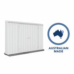 Absco Space Saver 10' x 2.5' Metal Garden Shed - Surfmist 