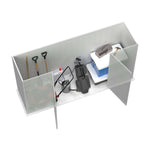 Absco Space Saver 10' x 2.5' Metal Garden Shed - Surfmist 