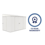 Absco Durango 10' x 5' Metal Bike Shed - Surfmist 