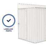 Absco Durango 10' x 5' Metal Bike Shed - Surfmist 