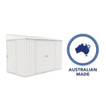 Absco Durango 10' x 5' Metal Bike Shed - Surfmist 