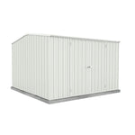 Absco Premier 10' x 10' Metal Storage Shed - Surfmist 