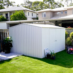 Absco Premier 10' x 10' Metal Storage Shed - Surfmist 