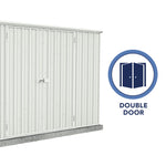 Absco Premier 10' x 10' Metal Storage Shed - Surfmist 