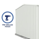 Absco Premier 10' x 10' Metal Storage Shed - Surfmist 