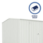 Absco Premier 10' x 10' Metal Storage Shed - Surfmist 