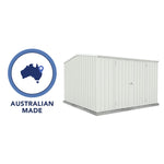 Absco Premier 10' x 10' Metal Storage Shed - Surfmist 