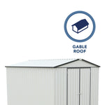 Absco Regent 10' x 12' Metal Garden Storage Shed - Surfmist/Monument 