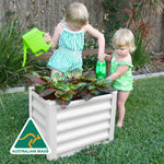 Absco The Organic Garden Co. Hakea 1.8' x 1' x 1.3' Metal Kids Garden Bed - Surfmist 
