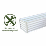 Absco The Organic Garden Co Hakea 4' x 4' x 1' Metal L Garden Bed - Surfmist 