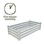 Absco The Organic Garden Co Hakea 4' x 2' x 1' Metal Rectangle Garden Bed - Surfmist 
