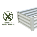 Absco The Organic Garden Co Hakea 4' x 2' x 1' Metal Rectangle Garden Bed - Surfmist 