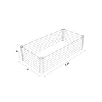 Absco The Organic Garden Co Hakea 4' x 2' x 1' Metal Rectangle Garden Bed - Surfmist 