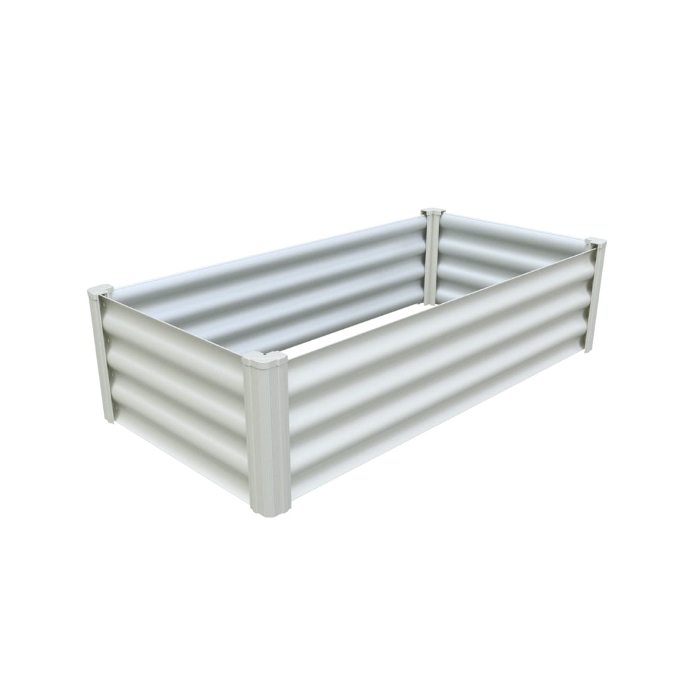 Absco The Organic Garden Co Hakea 4' x 2' x 1' Metal Rectangle Garden Bed - Surfmist