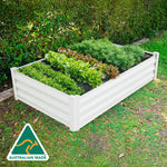 Absco The Organic Garden Co Hakea 4' x 3' x 1' Metal Rectangle Garden Bed - Surfmist 