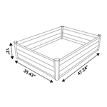 Absco The Organic Garden Co Hakea 4' x 3' x 1' Metal Rectangle Garden Bed - Surfmist 