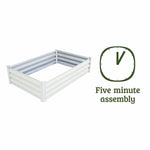 Absco The Organic Garden Co Hakea 4' x 3' x 1' Metal Rectangle Garden Bed - Surfmist 