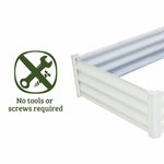 Absco The Organic Garden Co Hakea 4' x 3' x 1' Metal Rectangle Garden Bed - Surfmist 