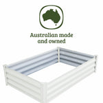 Absco The Organic Garden Co Hakea 4' x 3' x 1' Metal Rectangle Garden Bed - Surfmist 