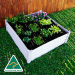 Absco The Organic Garden Co Hakea 4' x 4' x 1' Metal Square Garden Bed - Surfmist 