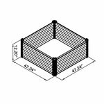 Absco The Organic Garden Co Hakea 4' x 4' x 1' Metal Square Garden Bed - Surfmist 