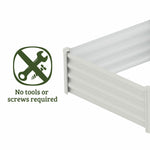 Absco The Organic Garden Co Hakea 4' x 4' x 1' Metal Square Garden Bed - Surfmist 