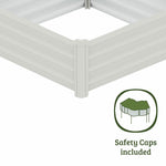 Absco The Organic Garden Co Hakea 4' x 4' x 1' Metal Square Garden Bed - Surfmist 