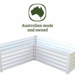 Absco The Organic Garden Co Hakea 4.9' x 4.9' x 1.3' Metal L Garden Bed - Surfmist 