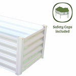 Absco The Organic Garden Co Hakea 4.9' x 4.9' x 1.3' Metal L Garden Bed - Surfmist 
