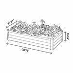 Absco The Organic Garden Co Hakea 6' x 3' x 1.3' Metal Rectangle Garden Bed - Surfmist 