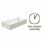 Absco The Organic Garden Co Hakea 6' x 3' x 1.3' Metal Rectangle Garden Bed - Surfmist 