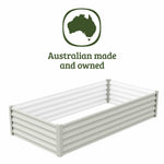 Absco The Organic Garden Co Hakea 6' x 3' x 1.3' Metal Rectangle Garden Bed - Surfmist 